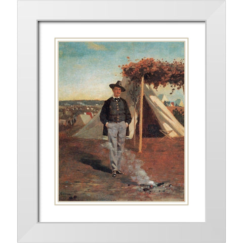 Portrait Of Albert Post White Modern Wood Framed Art Print with Double Matting by Homer, Winslow