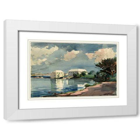 Salt Kettle Bermuda White Modern Wood Framed Art Print with Double Matting by Homer, Winslow