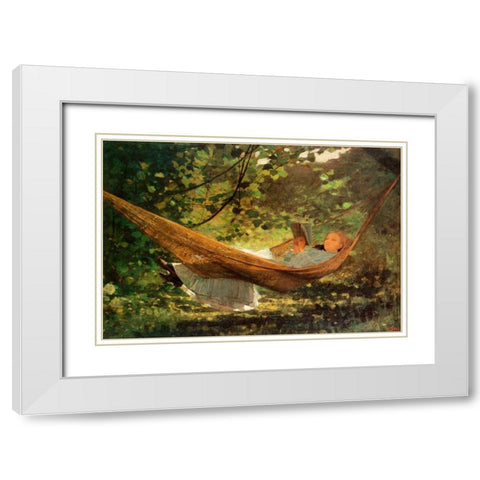 Sunlight And Shadow White Modern Wood Framed Art Print with Double Matting by Homer, Winslow