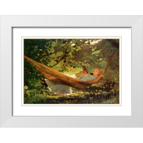 Sunlight And Shadow White Modern Wood Framed Art Print with Double Matting by Homer, Winslow