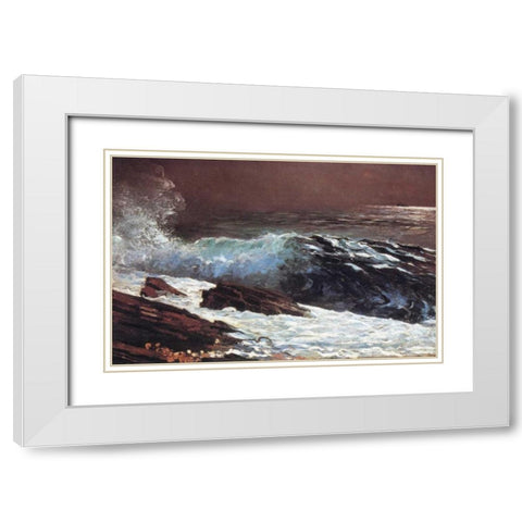 Sunlight On The Coast White Modern Wood Framed Art Print with Double Matting by Homer, Winslow