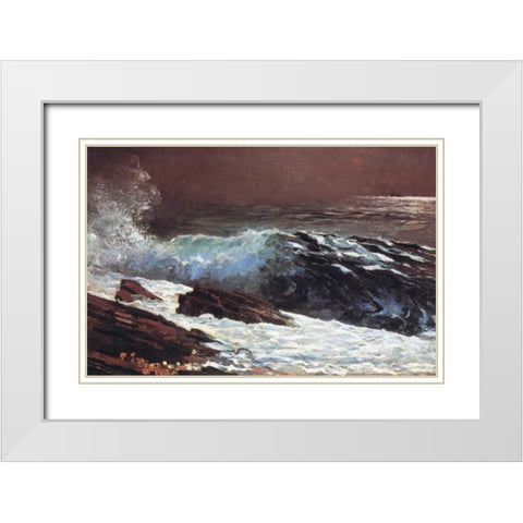 Sunlight On The Coast White Modern Wood Framed Art Print with Double Matting by Homer, Winslow