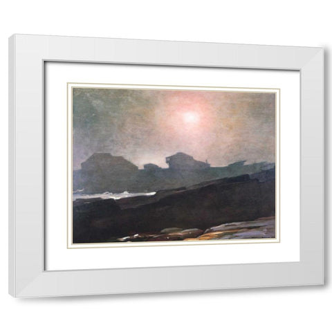 The Artists Studio In An Afternoon Fog White Modern Wood Framed Art Print with Double Matting by Homer, Winslow