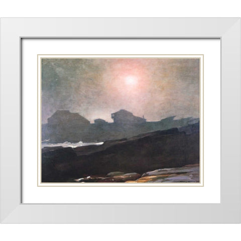 The Artists Studio In An Afternoon Fog White Modern Wood Framed Art Print with Double Matting by Homer, Winslow