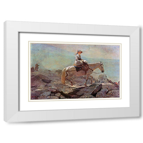 The Bridle Path White Mountains White Modern Wood Framed Art Print with Double Matting by Homer, Winslow