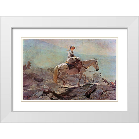The Bridle Path White Mountains White Modern Wood Framed Art Print with Double Matting by Homer, Winslow