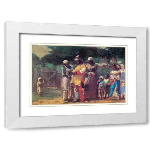 The Carnival White Modern Wood Framed Art Print with Double Matting by Homer, Winslow