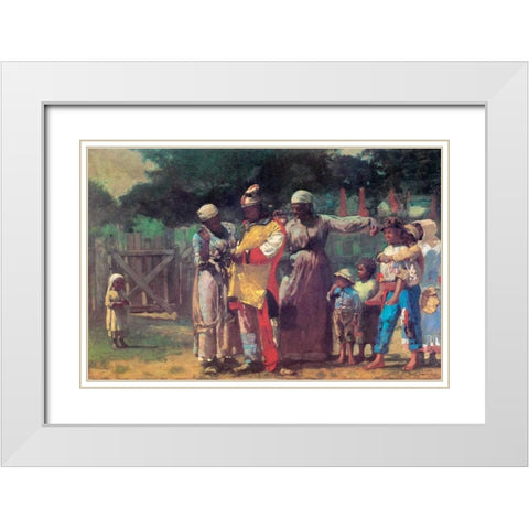 The Carnival White Modern Wood Framed Art Print with Double Matting by Homer, Winslow