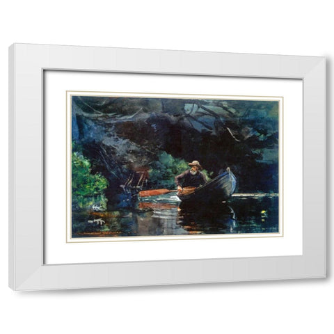 The Guide White Modern Wood Framed Art Print with Double Matting by Homer, Winslow