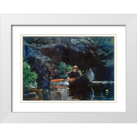 The Guide White Modern Wood Framed Art Print with Double Matting by Homer, Winslow
