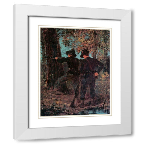 The Sharpshooters White Modern Wood Framed Art Print with Double Matting by Homer, Winslow