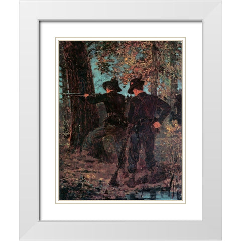 The Sharpshooters White Modern Wood Framed Art Print with Double Matting by Homer, Winslow
