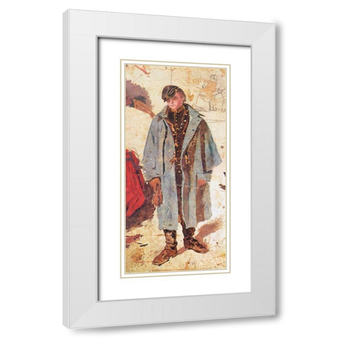 Young Soldier White Modern Wood Framed Art Print with Double Matting by Homer, Winslow