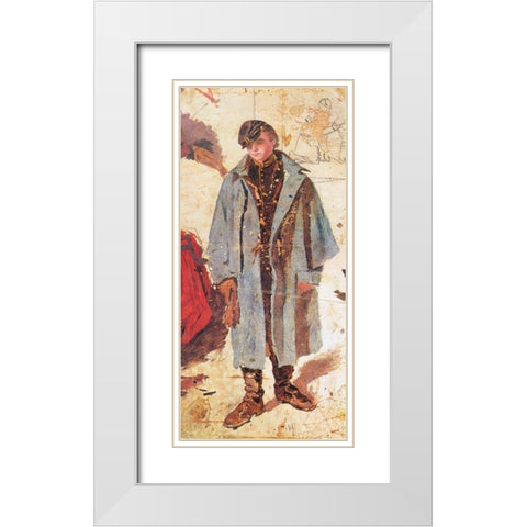 Young Soldier White Modern Wood Framed Art Print with Double Matting by Homer, Winslow