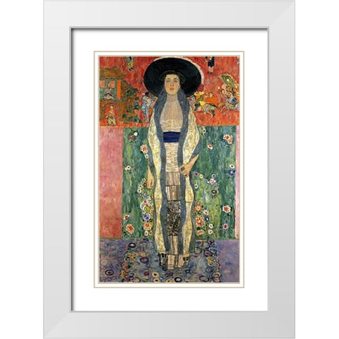 Adele Bloch-Bauer II 1912 White Modern Wood Framed Art Print with Double Matting by Klimt, Gustav