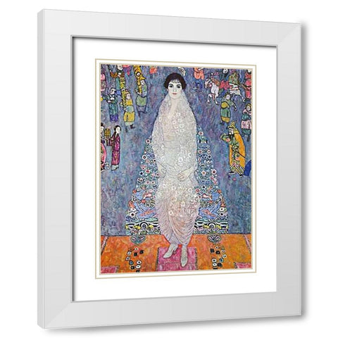 Baroness Ellizabeth Bachofen-Echt 1914 White Modern Wood Framed Art Print with Double Matting by Klimt, Gustav