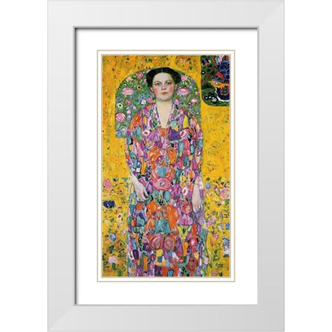 Eugenia Primavesi 1914 White Modern Wood Framed Art Print with Double Matting by Klimt, Gustav