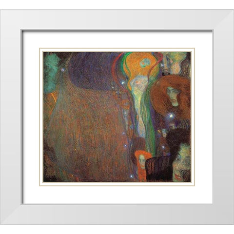 Irrlichter 1903 White Modern Wood Framed Art Print with Double Matting by Klimt, Gustav