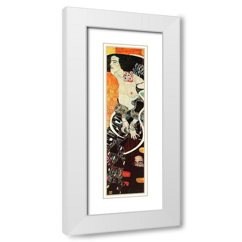 Judith II 1909 White Modern Wood Framed Art Print with Double Matting by Klimt, Gustav