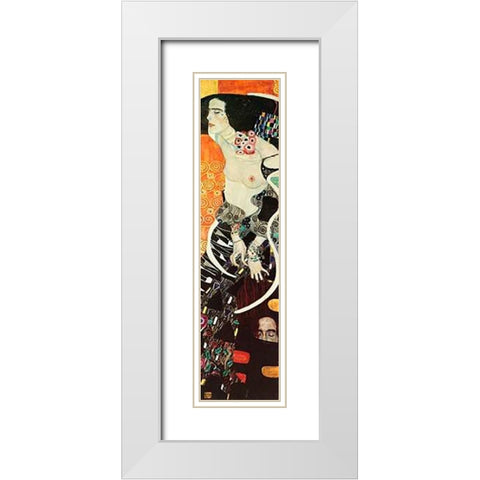 Judith II 1909 White Modern Wood Framed Art Print with Double Matting by Klimt, Gustav