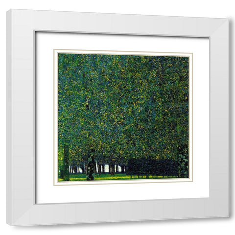 The Park 1910 White Modern Wood Framed Art Print with Double Matting by Klimt, Gustav