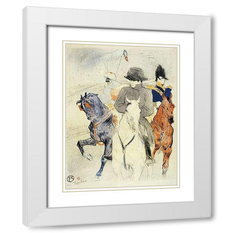 Napoleon White Modern Wood Framed Art Print with Double Matting by Toulouse-Lautrec, Henri