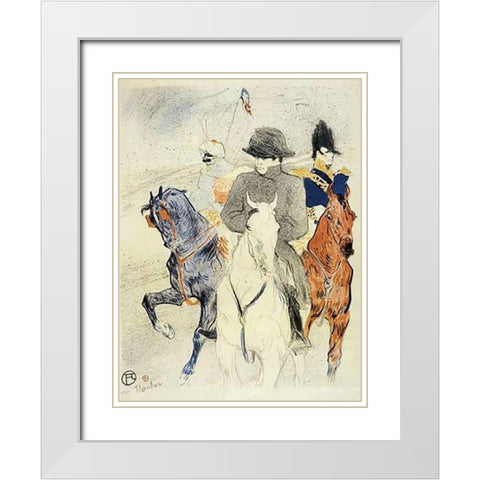 Napoleon White Modern Wood Framed Art Print with Double Matting by Toulouse-Lautrec, Henri
