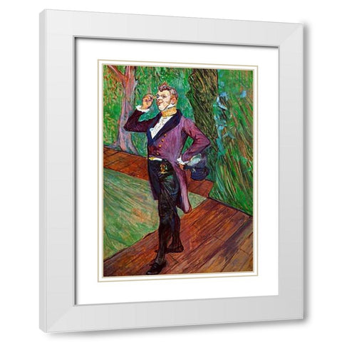 Portrait Of MSamary White Modern Wood Framed Art Print with Double Matting by Toulouse-Lautrec, Henri