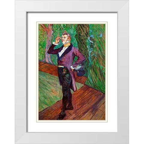 Portrait Of MSamary White Modern Wood Framed Art Print with Double Matting by Toulouse-Lautrec, Henri