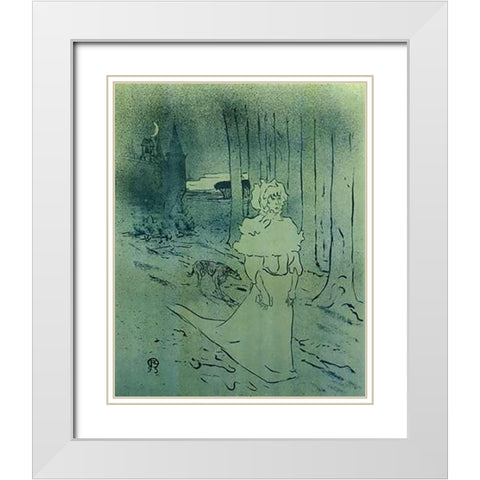 The Mistress White Modern Wood Framed Art Print with Double Matting by Toulouse-Lautrec, Henri