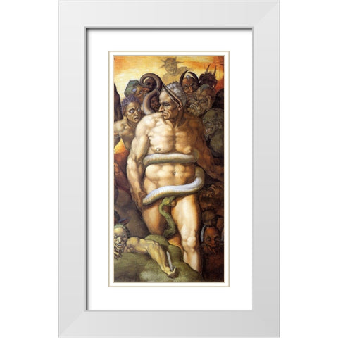 Minos-3 White Modern Wood Framed Art Print with Double Matting by Michelangelo