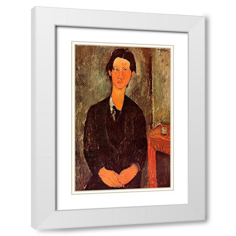 Chaim Soutine 0 White Modern Wood Framed Art Print with Double Matting by Modigliani, Amedeo