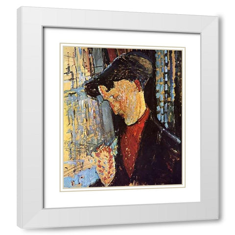 Frank Haviland White Modern Wood Framed Art Print with Double Matting by Modigliani, Amedeo