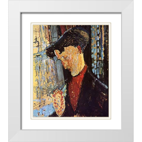 Frank Haviland White Modern Wood Framed Art Print with Double Matting by Modigliani, Amedeo