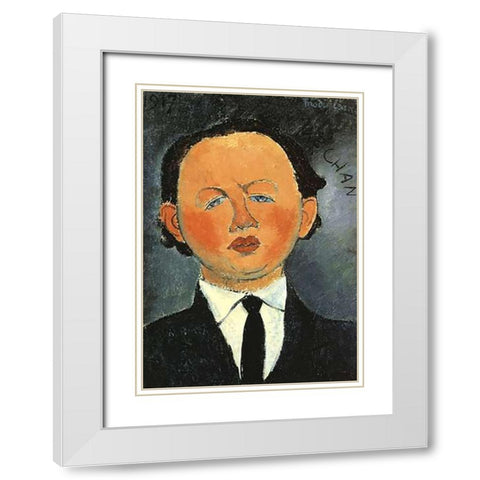 Oscar Miestchaninoff White Modern Wood Framed Art Print with Double Matting by Modigliani, Amedeo