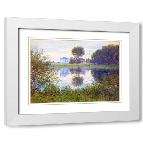 Arbre En Boule Argenteuil 1876 White Modern Wood Framed Art Print with Double Matting by Monet, Claude