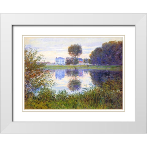 Arbre En Boule Argenteuil 1876 White Modern Wood Framed Art Print with Double Matting by Monet, Claude