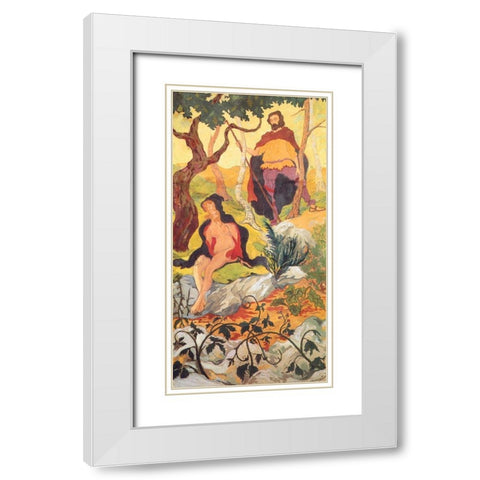 LExorcisme White Modern Wood Framed Art Print with Double Matting by Ranson, Paul