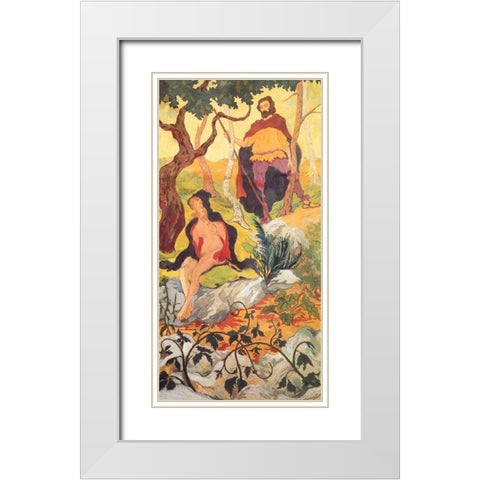 LExorcisme White Modern Wood Framed Art Print with Double Matting by Ranson, Paul