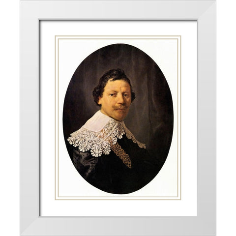 Philip S Lucasz White Modern Wood Framed Art Print with Double Matting by Van Rijn, Rembrandt