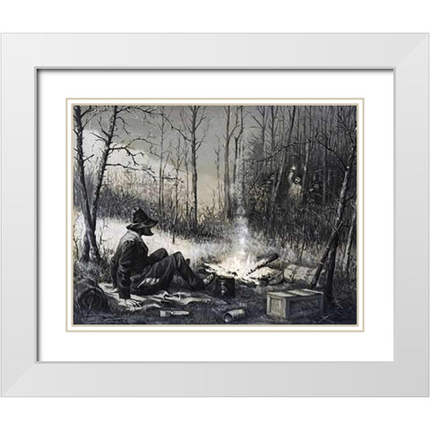 The Capture Of The German White Modern Wood Framed Art Print with Double Matting by Remington, Frederic