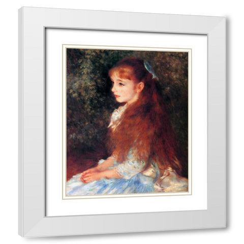 Irene Cahen DAnvers White Modern Wood Framed Art Print with Double Matting by Renoir, Pierre-Auguste