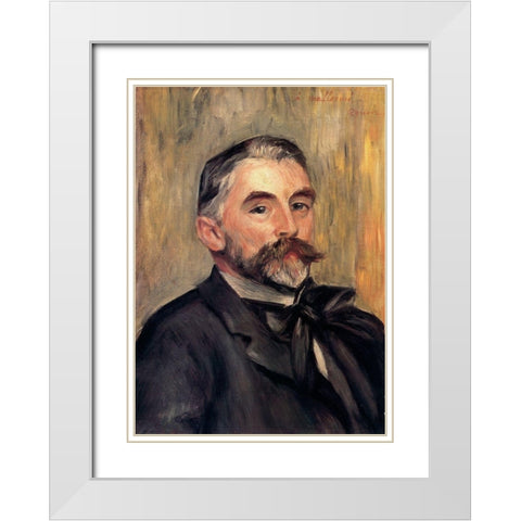 StÃ©phane MallarmÃ© White Modern Wood Framed Art Print with Double Matting by Renoir, Pierre-Auguste