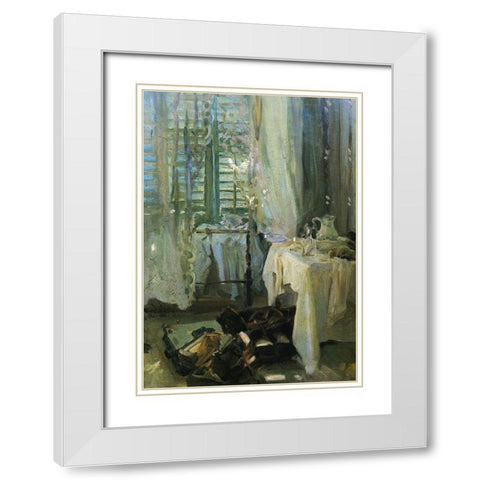 A Hotel Room, after 1900 White Modern Wood Framed Art Print with Double Matting by Sargent, John Singer
