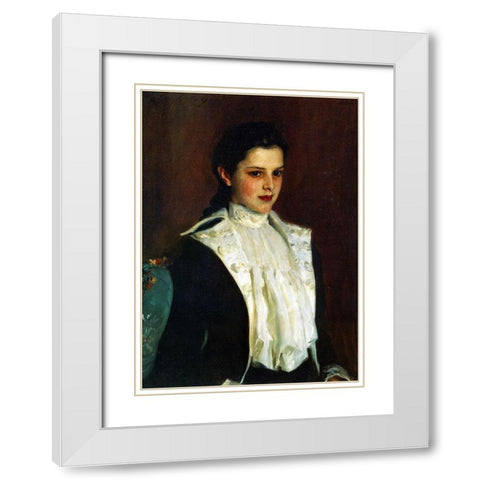 Alice Vanderbilt Shepard White Modern Wood Framed Art Print with Double Matting by Sargent, John Singer