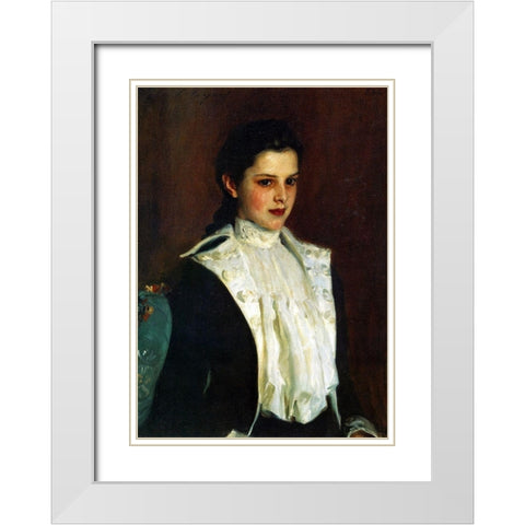 Alice Vanderbilt Shepard White Modern Wood Framed Art Print with Double Matting by Sargent, John Singer