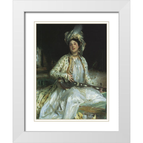 Almina Daughter of Asher Wertheimer White Modern Wood Framed Art Print with Double Matting by Sargent, John Singer
