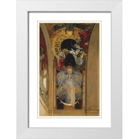 Astarte 1895 White Modern Wood Framed Art Print with Double Matting by Sargent, John Singer