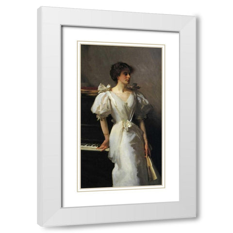 Catherine Vlasto 1897 White Modern Wood Framed Art Print with Double Matting by Sargent, John Singer