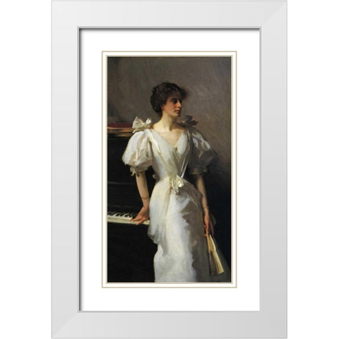 Catherine Vlasto 1897 White Modern Wood Framed Art Print with Double Matting by Sargent, John Singer
